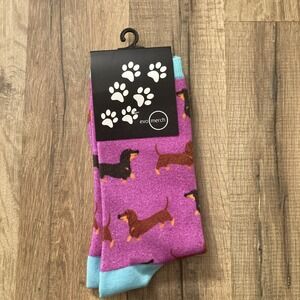 Cute Dachshund Novelty Sausage Dog GIFT Socks Blue christmas birthday present
